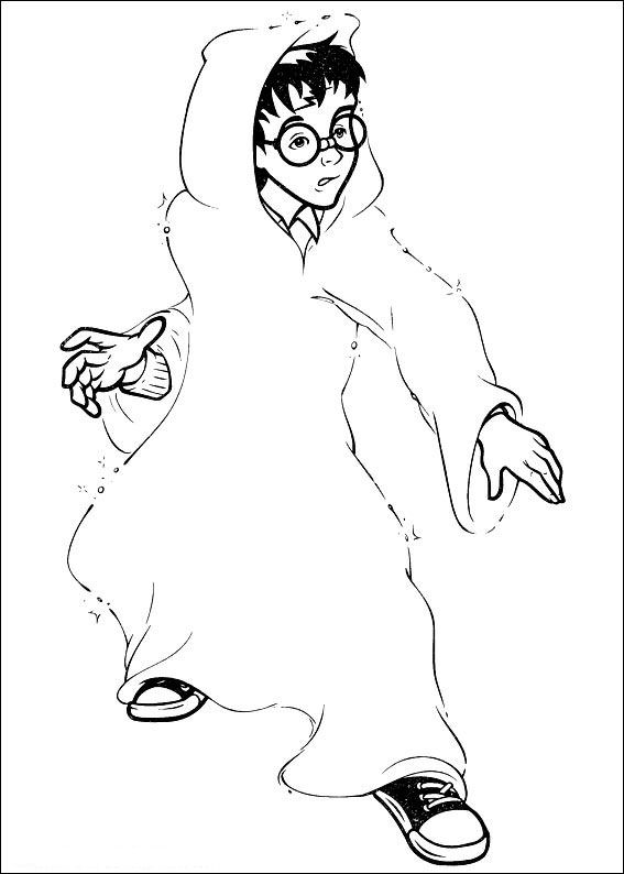 Plansa de colorat cu Harry Potter 123 28